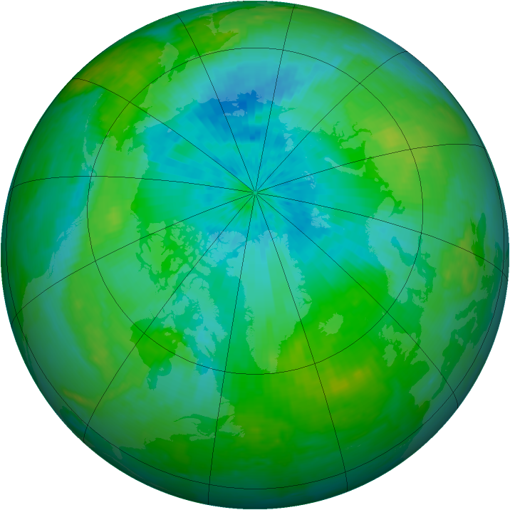 Arctic ozone map for 14 August 2002